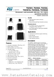 TSX564AIYPT datasheet pdf ST Microelectronics
