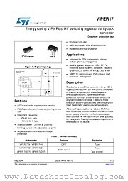 VIPER17LD datasheet pdf ST Microelectronics