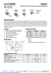 TS2937CM50 datasheet pdf Taiwan Semiconductor