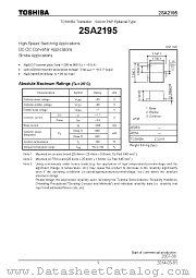 2SA2195 datasheet pdf TOSHIBA