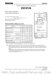 2SC6124 datasheet pdf TOSHIBA