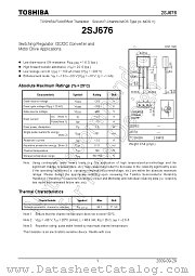 2SJ676 datasheet pdf TOSHIBA