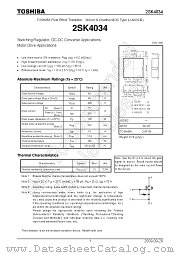 2SK4034 datasheet pdf TOSHIBA