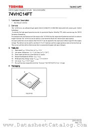 74VHC14FT datasheet pdf TOSHIBA
