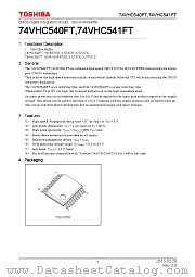 74VHC541FT datasheet pdf TOSHIBA