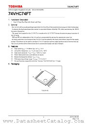 74VHC74FT datasheet pdf TOSHIBA
