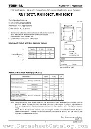 RN1109CT datasheet pdf TOSHIBA