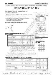 RN1911FS datasheet pdf TOSHIBA