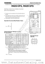 RN2913FS datasheet pdf TOSHIBA