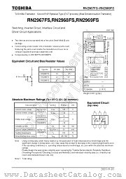 RN2968FS datasheet pdf TOSHIBA