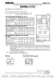 SSM6L11TU datasheet pdf TOSHIBA