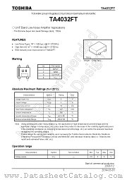 TA4032FT datasheet pdf TOSHIBA