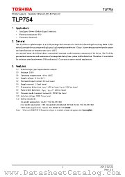 TLP754 datasheet pdf TOSHIBA