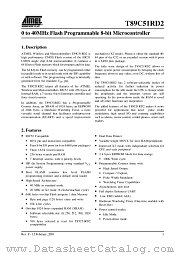 T89C51RD2-3CRI-M datasheet pdf Atmel