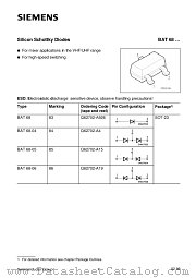 BAT68 datasheet pdf Siemens