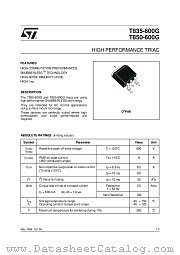 T835-600 datasheet pdf ST Microelectronics