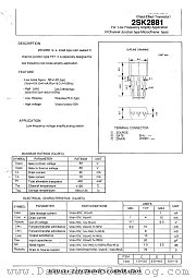 2SK2881 datasheet pdf Isahaya Electronics Corporation