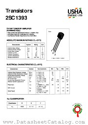 2SC1393 datasheet pdf USHA India LTD