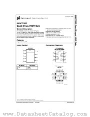 54ACTQ02F datasheet pdf National Semiconductor