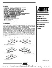 PC755CVGU400LE datasheet pdf Atmel