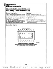DM54LS83AJ datasheet pdf National Semiconductor
