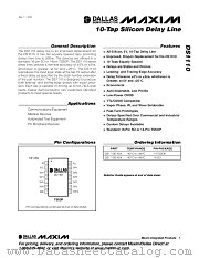 DS1110E-500 datasheet pdf MAXIM - Dallas Semiconductor