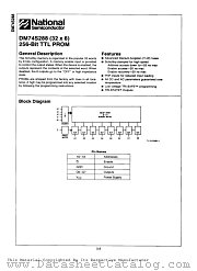 DM74S288N datasheet pdf National Semiconductor