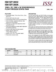 IS61SF12832-8B datasheet pdf Integrated Silicon Solution Inc
