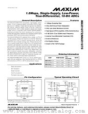 MAX1072CTC-T datasheet pdf MAXIM - Dallas Semiconductor