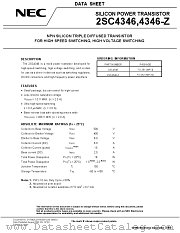 2SC4346 datasheet pdf NEC