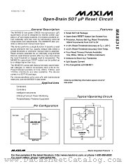 MAX6315US40D1-T datasheet pdf MAXIM - Dallas Semiconductor