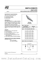 EMIF10-COZ01F2 datasheet pdf ST Microelectronics