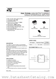 TS921I datasheet pdf ST Microelectronics