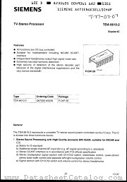 TDA6610-2 datasheet pdf Siemens