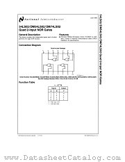 54LS02W datasheet pdf National Semiconductor