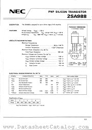 2SA988 datasheet pdf NEC