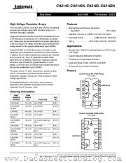 CA3146E datasheet pdf Intersil