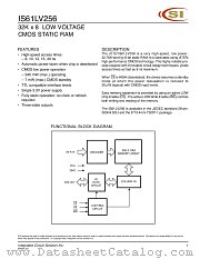 IS61LV256-15J datasheet pdf Integrated Circuit Solution Inc
