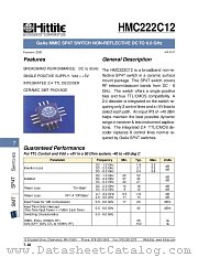 HMC222C12 datasheet pdf Hittite Microwave Corporation