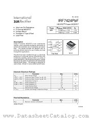 IRF7424PBF datasheet pdf International Rectifier