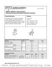 AO3416 datasheet pdf Alpha & Omega Semiconductor