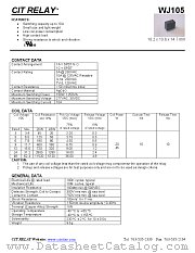 WJ1051AS106VDC.45 datasheet pdf CIT Relay & Switch