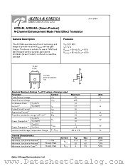 AOD444L datasheet pdf Alpha & Omega Semiconductor