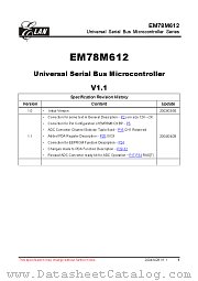 EM78M612ABP datasheet pdf ELAN Microelectronics