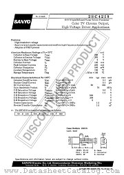 2SC4218 datasheet pdf SANYO