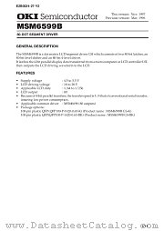 MSM6599 datasheet pdf OKI electronic componets