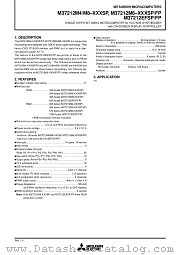 M37212EFSP/FP datasheet pdf Mitsubishi Electric Corporation