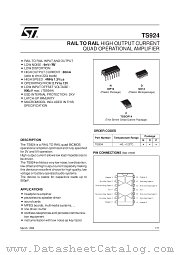 TS924A datasheet pdf ST Microelectronics