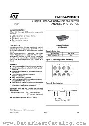 EMIF04-VID01C1 datasheet pdf ST Microelectronics
