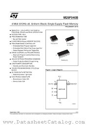 M29F040B-45P3TR datasheet pdf ST Microelectronics